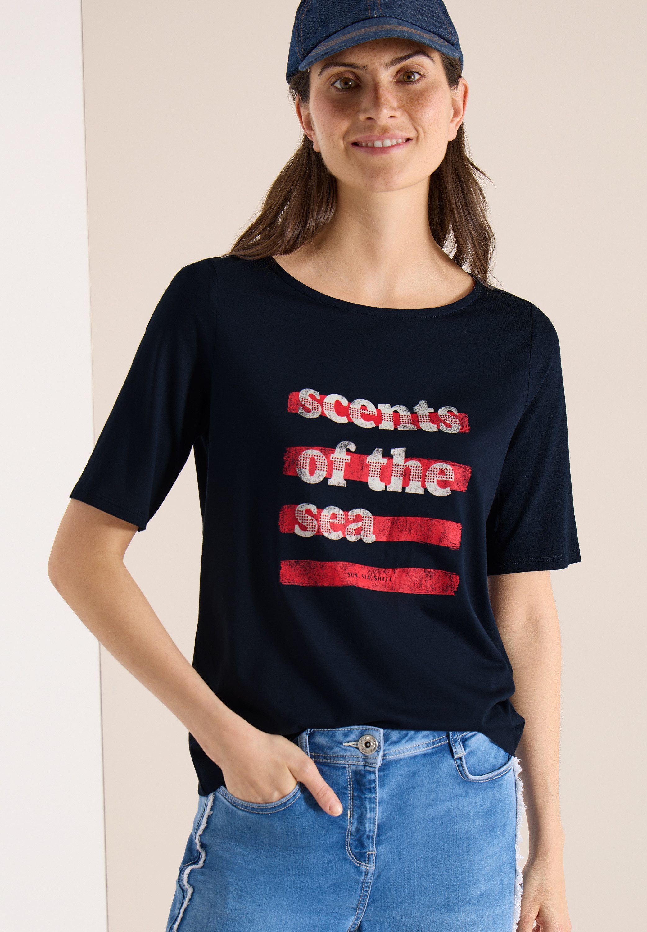 CECIL T-Shirt mit U-Boot-Ausschnitt