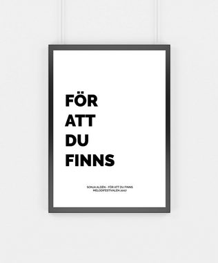 NORDIC WORDS Poster Sonja Aldén - För Att Du Finns
