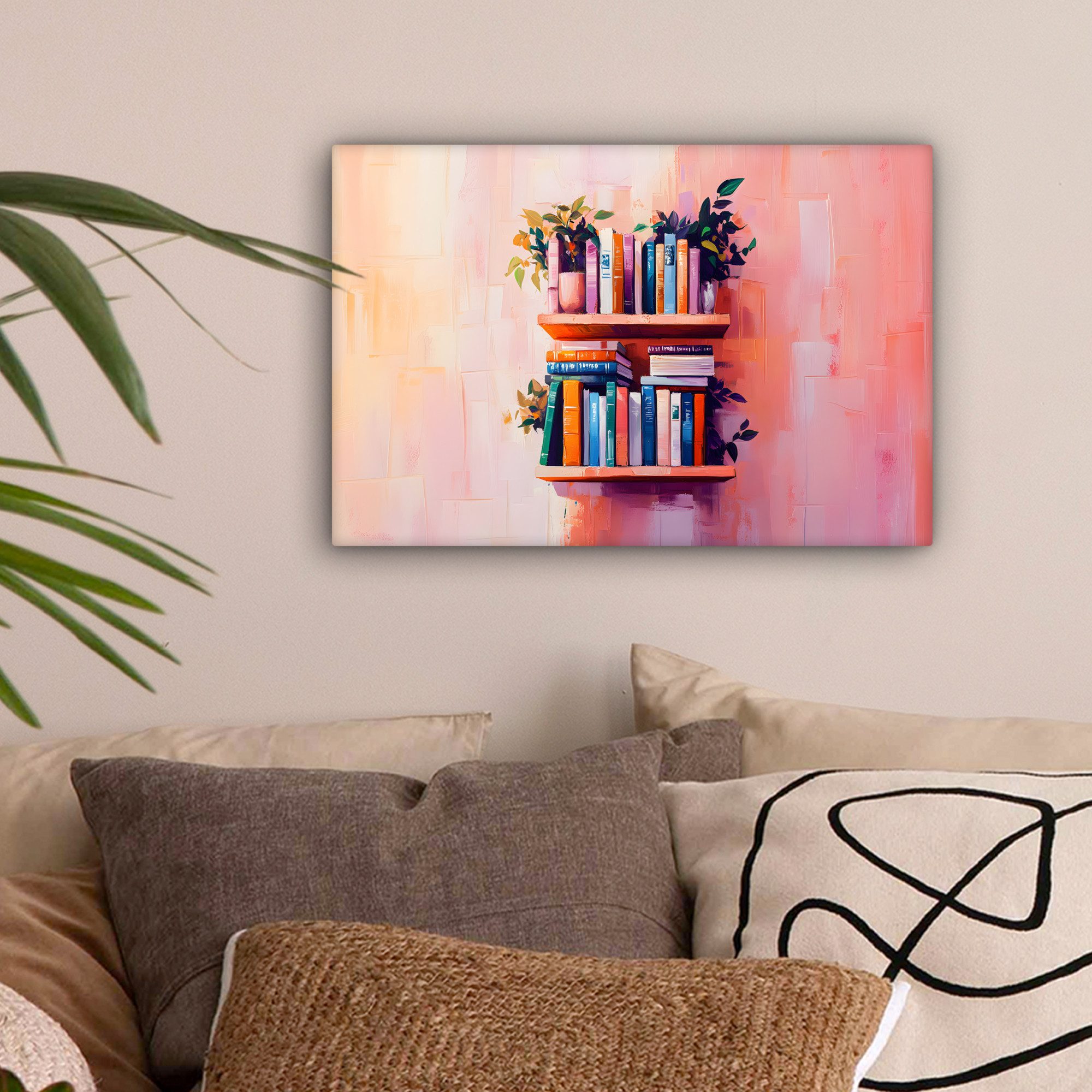 OneMillionCanvasses® Leinwandbild Regale - Bücher - günstig online kaufen