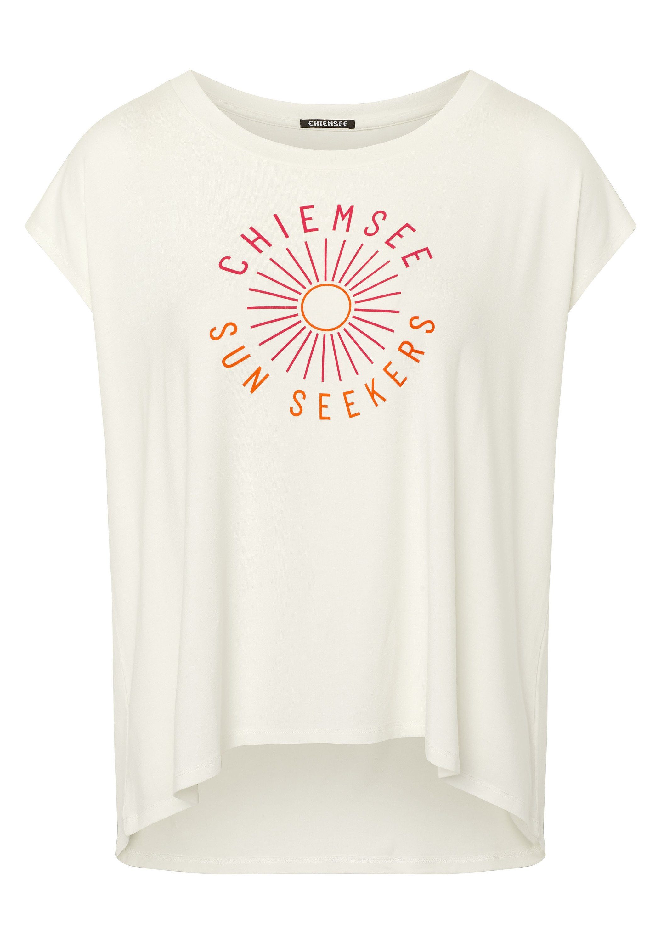 Chiemsee Print-Shirt T-Shirt und Motiv Star Schriftzug White 1 mit 11-4202