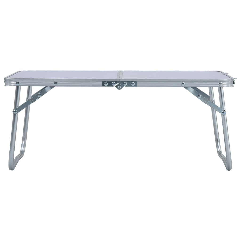 vidaXL Campingstuhl Klappbarer Campingtisch Weiß Aluminium günstig online kaufen