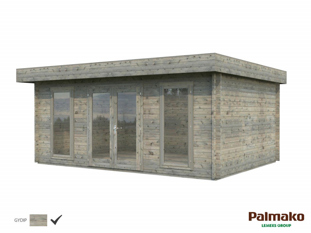 Palmako Gartenhaus BxT: cm grau 19,9 550x410 Holzhaus Bret Blockbohlenhaus