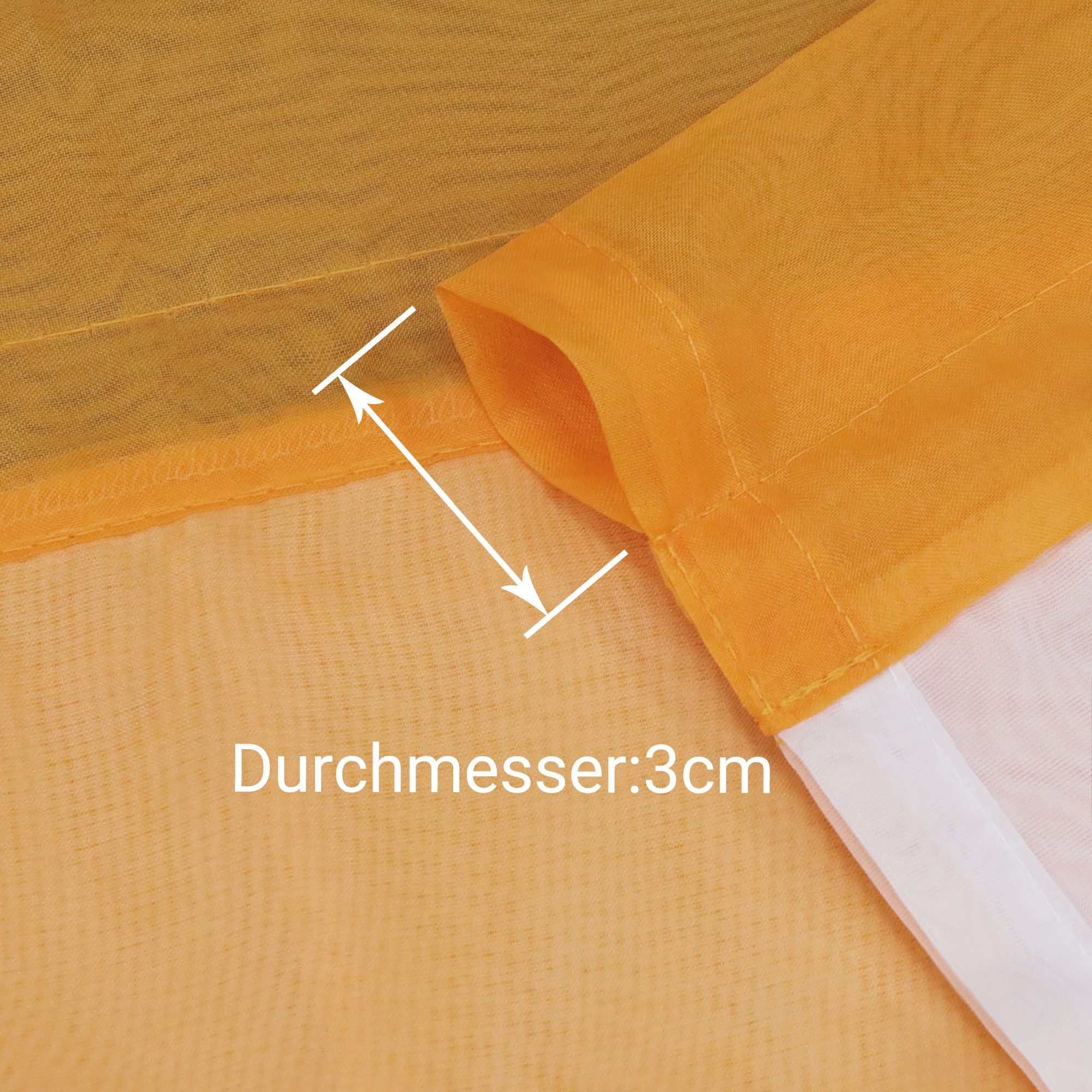 Joyswahl Raffrollo Anita, mit Stangendurchzug, Voile Modernes Bändchenrollo mit farbigem Abschluss