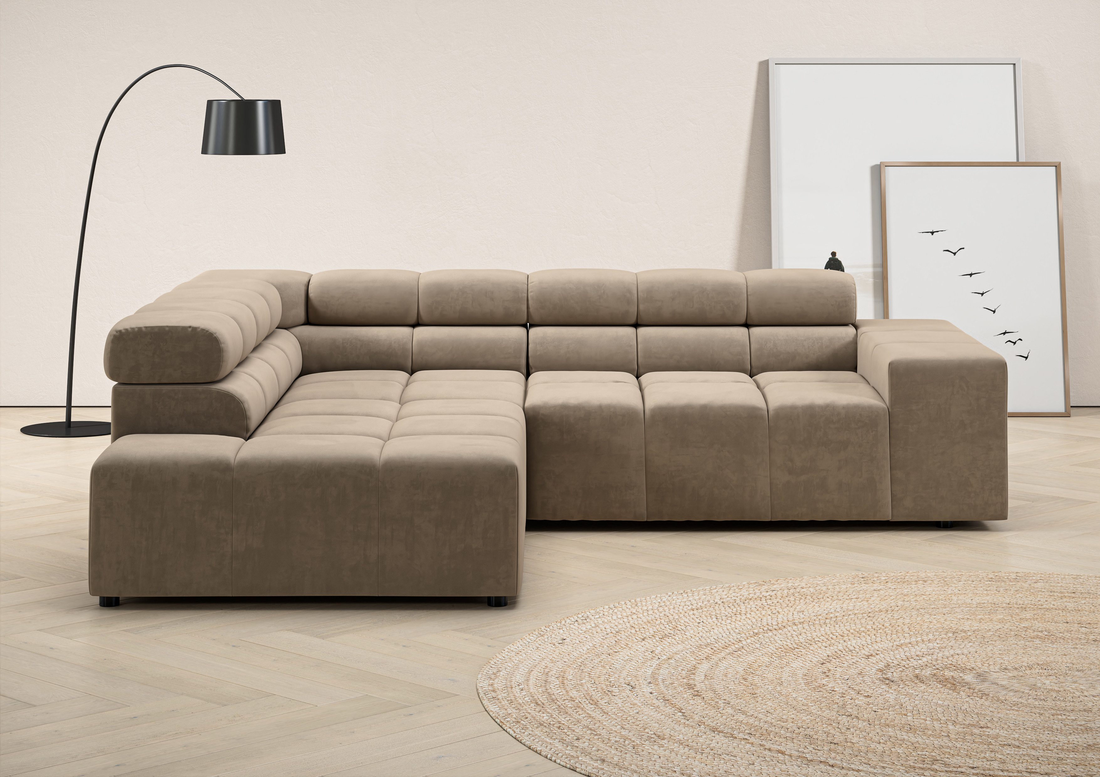 INOSIGN Ecksofa Ancona, incl. Kopfteilverstellung + günstig online kaufen