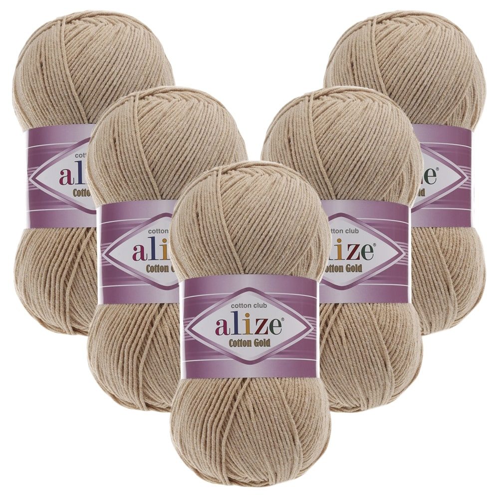 Alize 5 x ALIZE Cotton Gold Häkelwolle, 330 m, Handstrickgarn,Premium Wolle, Amigurumi