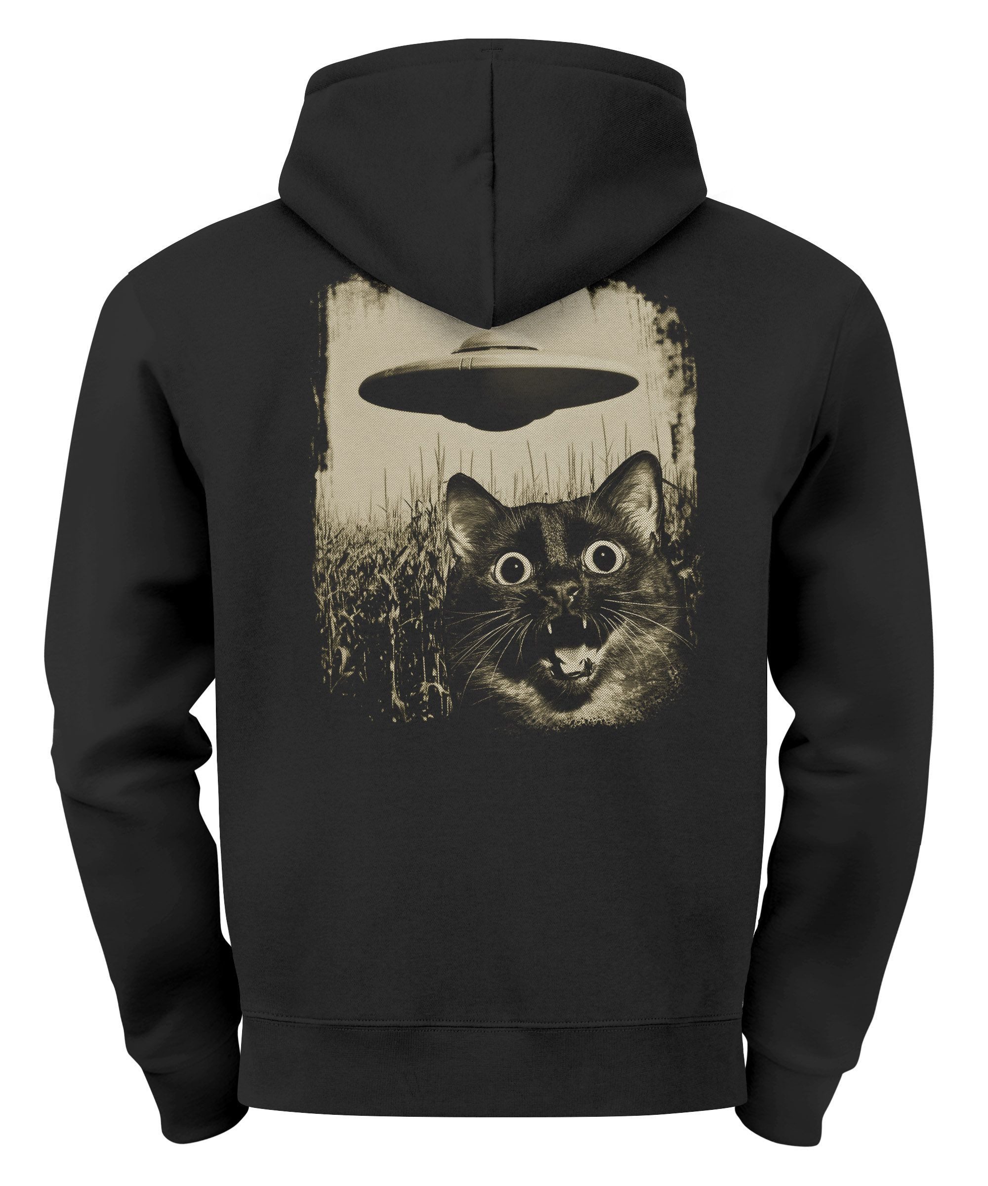 Neverless Hoodie Hoodie Backprint Herren UFO günstig online kaufen