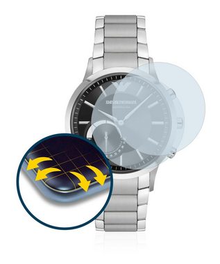BROTECT Full-Screen Schutzfolie für Emporio Armani Connected Smartwatch Hybrid, Displayschutzfolie, 2 Stück, 3D Curved matt entspiegelt Full-Screen Anti-Reflex