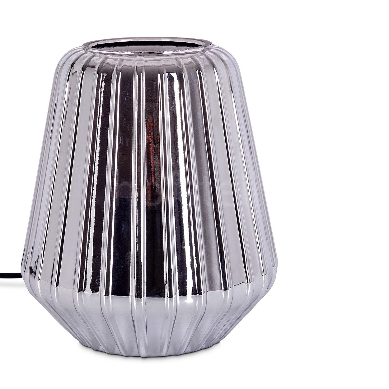 hofstein Tischleuchte Tischlampe aus Metall/Glas in günstig online kaufen