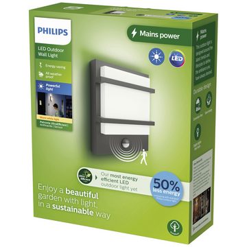 Philips Außen-Wandleuchte Philips Petronia 8720169263734 LED-Außenwandleuchte mit Bewegungsmelde
