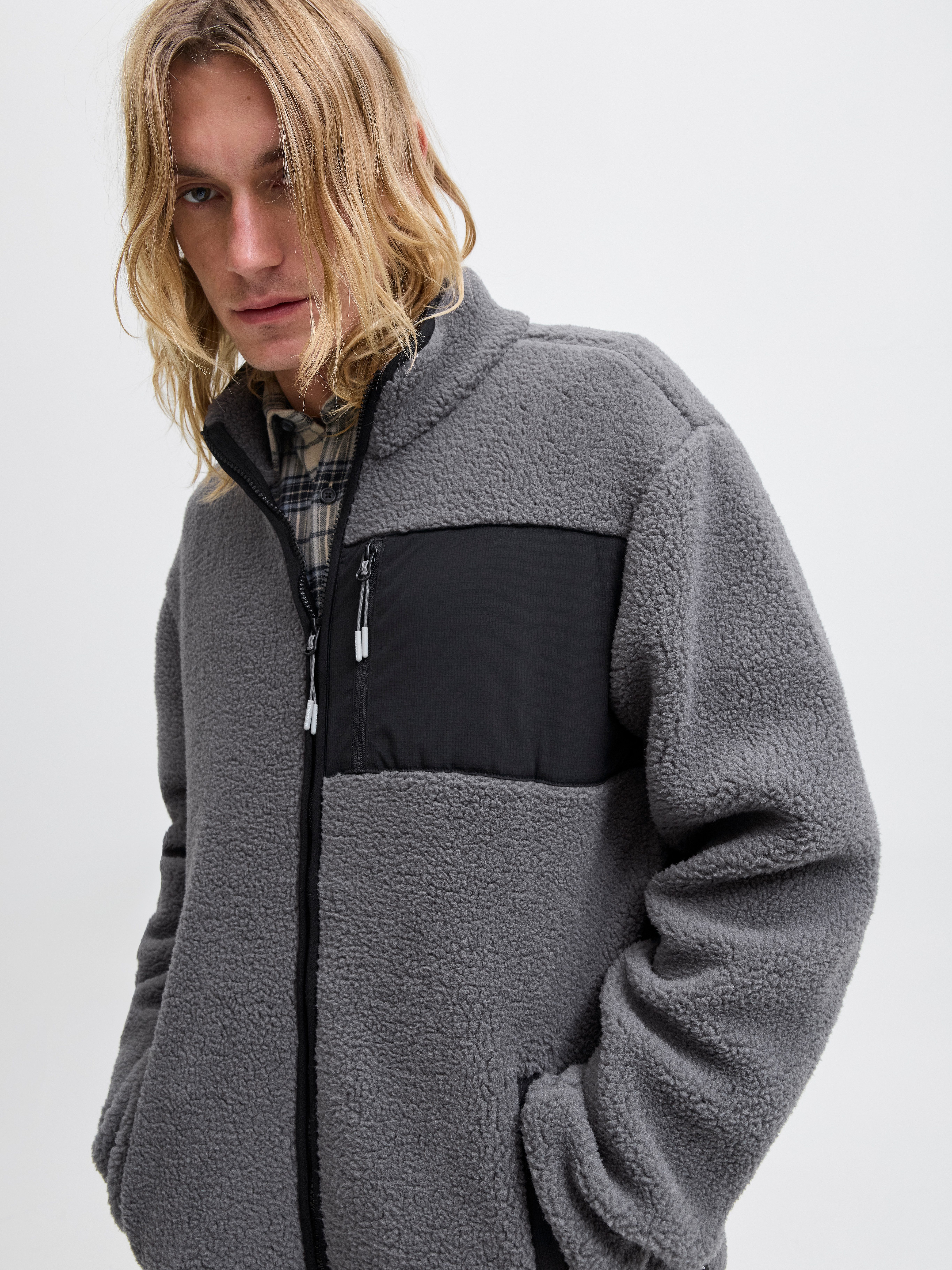 Jack & Jones Fleecejacke JJTHATCHER FLEECE JACKET