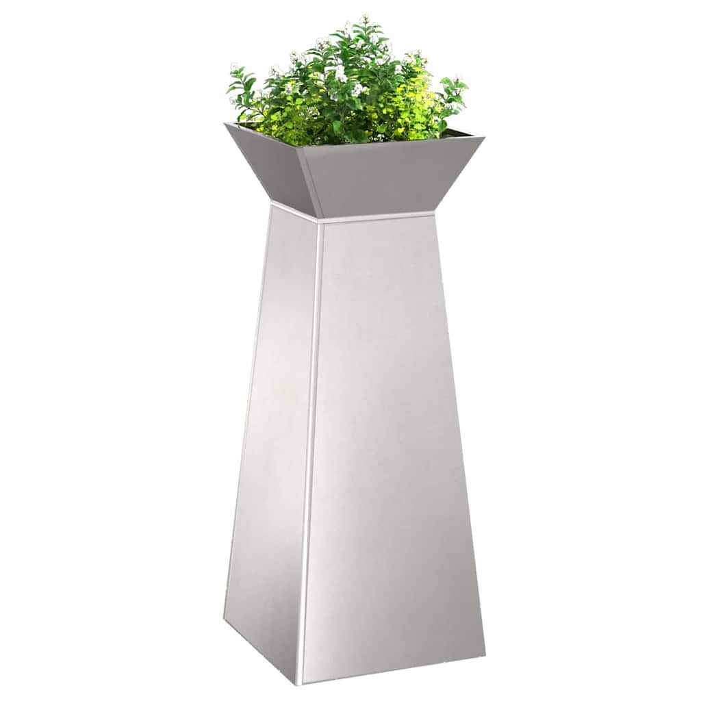 vidaXL Blumentopf Säulen Pflanzer Silber 40 günstig online kaufen