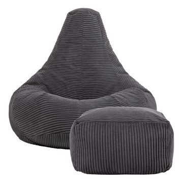 icon Sitzsack Sitzsack-Sessel aus Cord „Dalton“ mit Sitzpouf