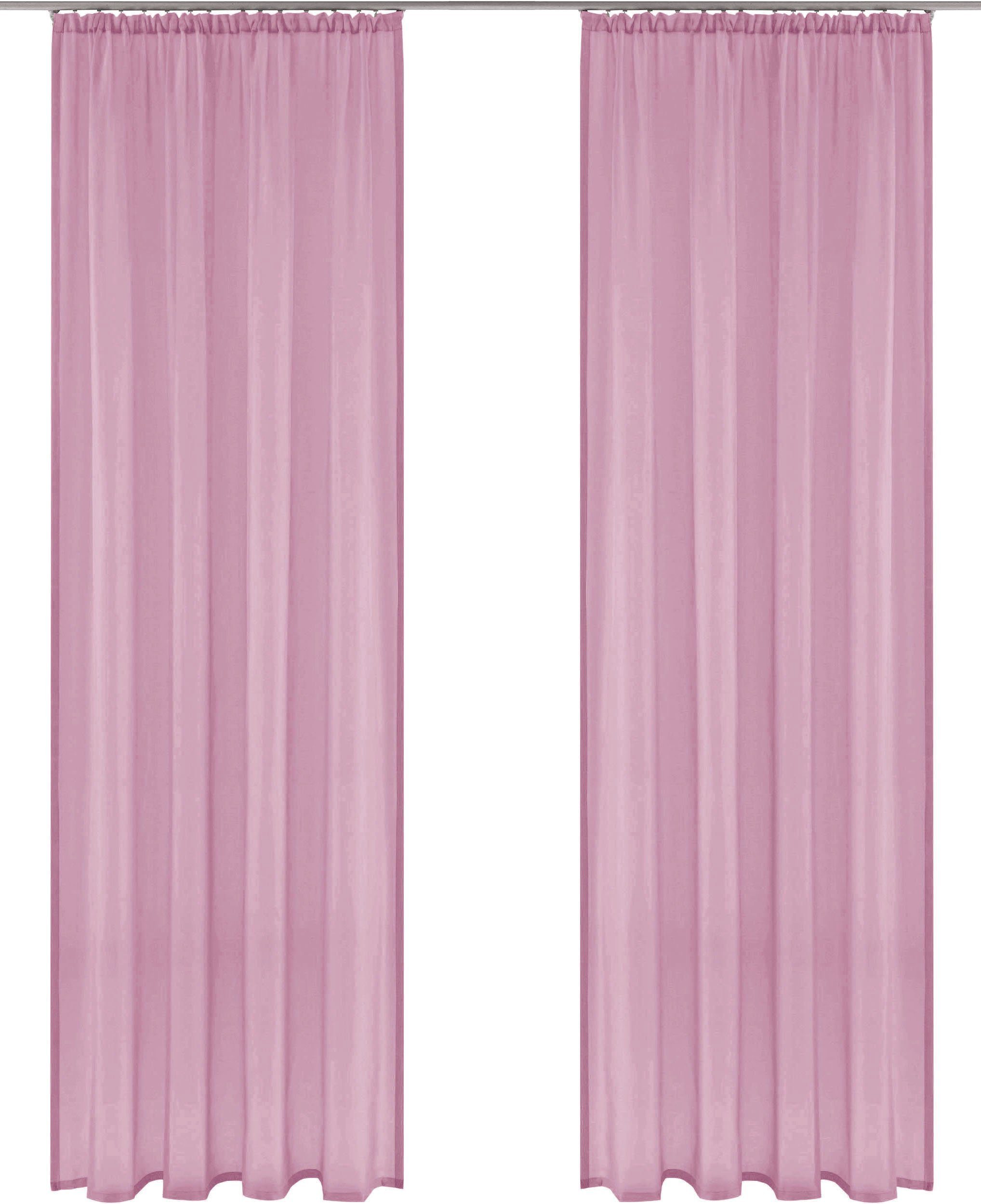 XANA, pflegeleicht transparent, Schal, my (1 1 Kräuselband Polyester, home, St), Gardine einfarbig, mauve Voile,