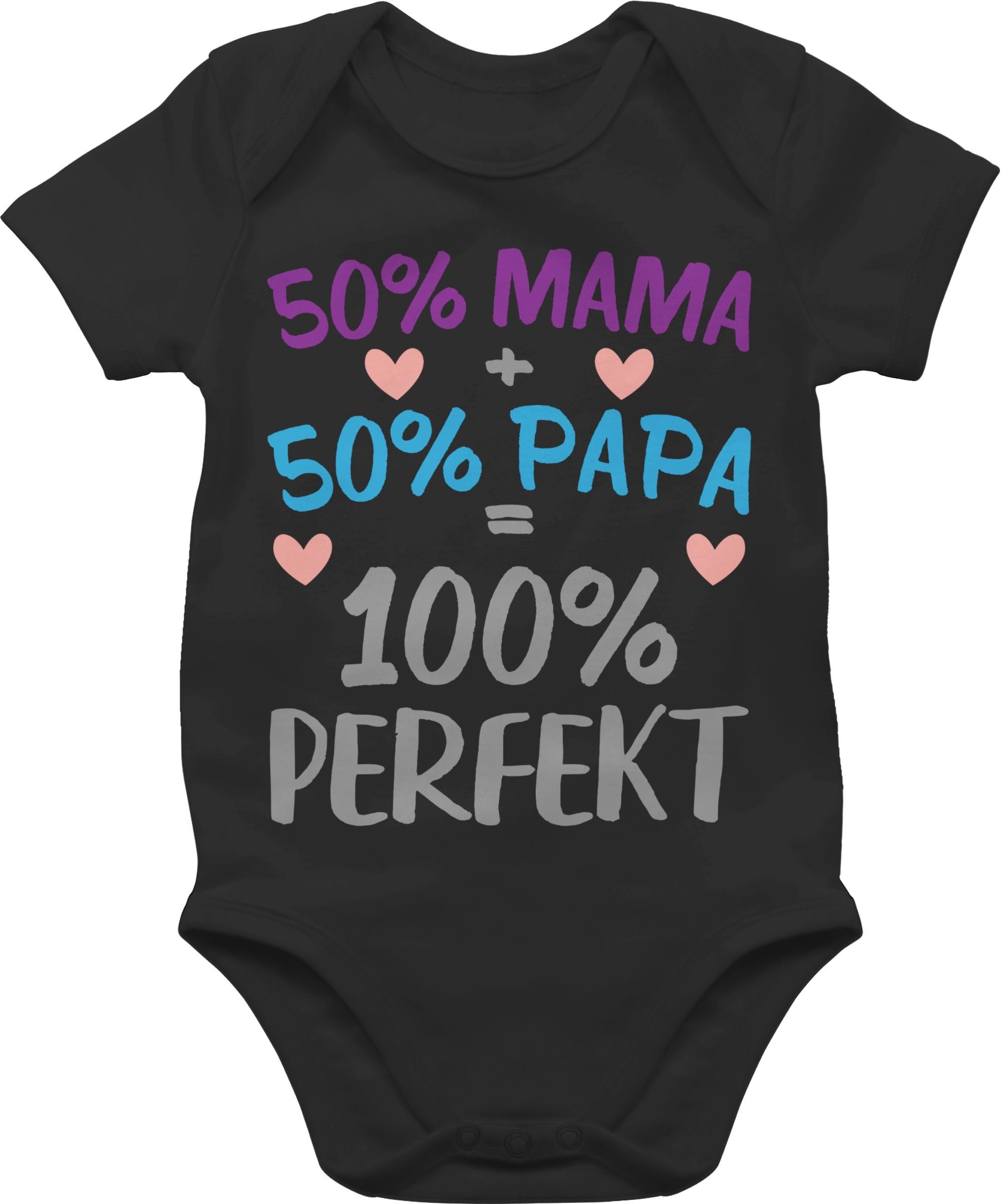 Shirtbody 50 % Mama 50 % Papa 100 % Perfekt