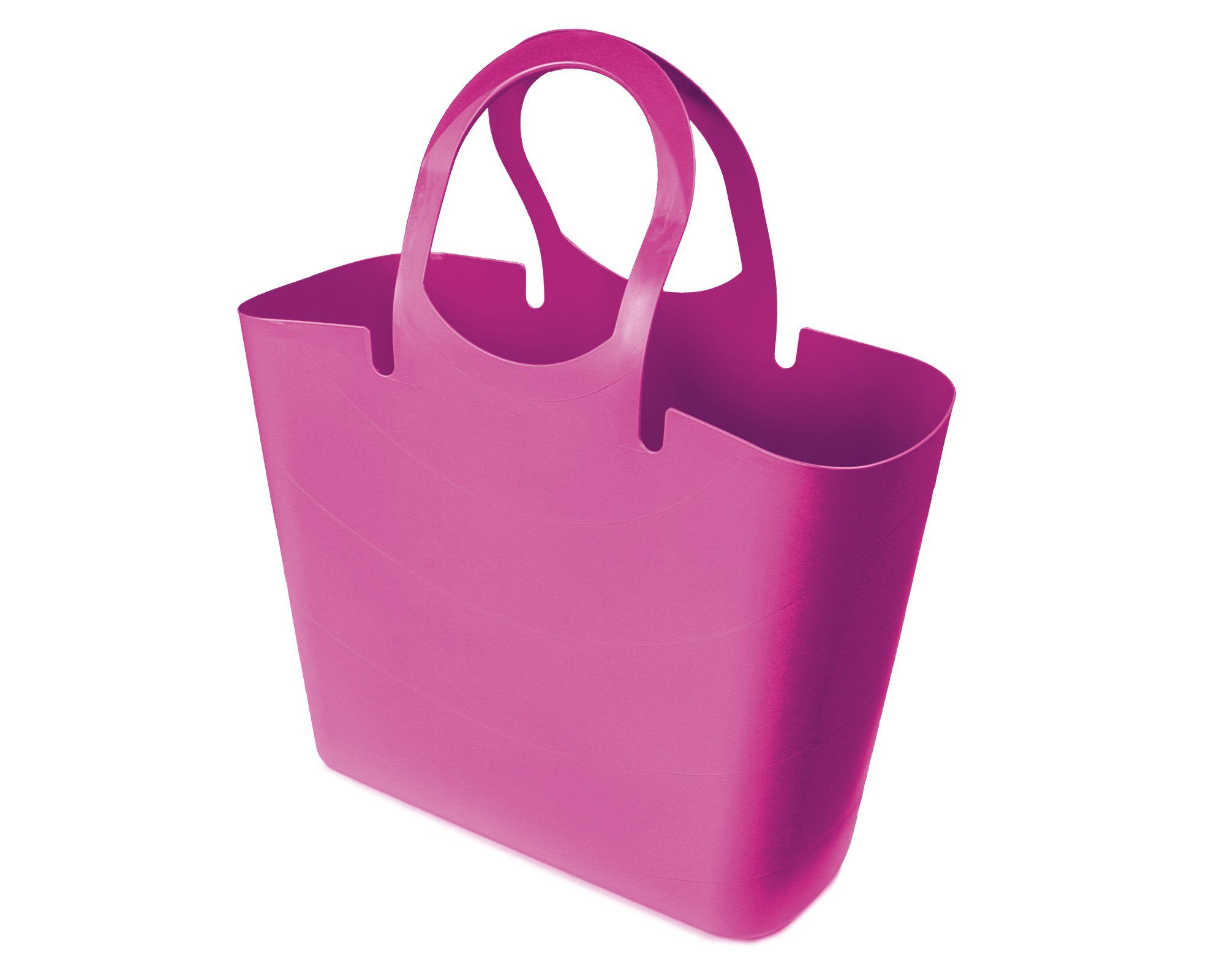 ONDIS24 Handtasche und 24L Lucy Handtasche (Limette) leicht Einkaufstasche farbig modern Fuschsia Tragetasche