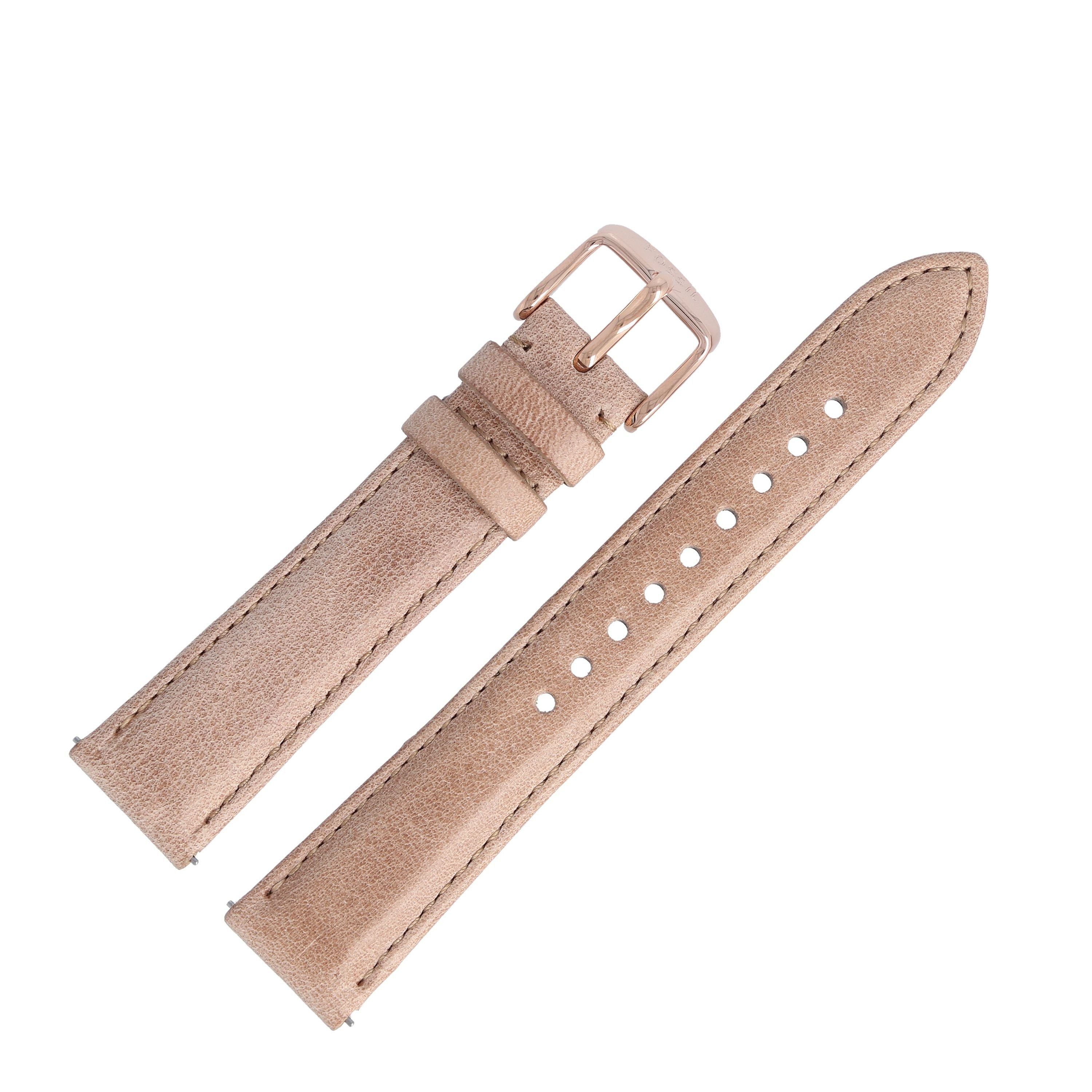 Fossil Uhrenarmband 18mm Leder Beige ES-3816 LB-ES3816