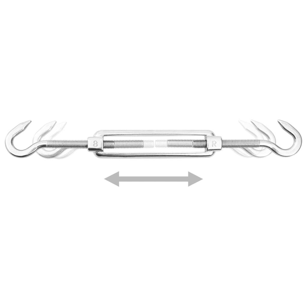 vidaXL Sonnensegel 12-tlg. Sonnensegel Zubehör-Set Edelstahl günstig online kaufen