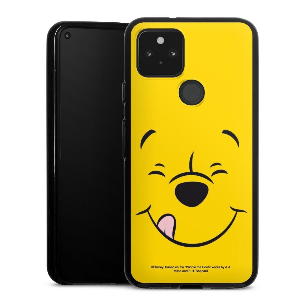 DeinDesign Handyhülle Winnie Puuh Offizielles Lizenzprodukt Disney Puuh Closeup, Google Pixel 5 Silikon Hülle Bumper Case Handy Schutzhülle