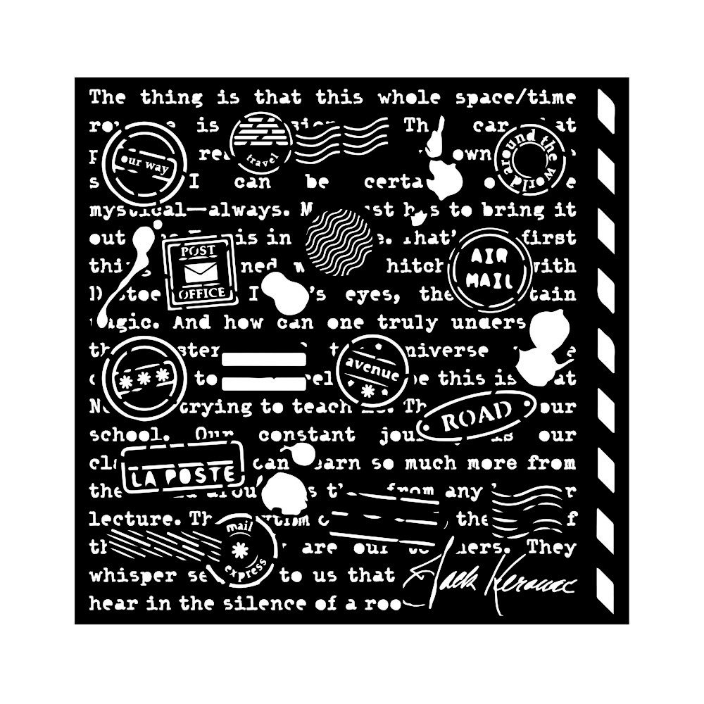 Stamperia Malschablone Shabby Rose - Writings, 18x18cm