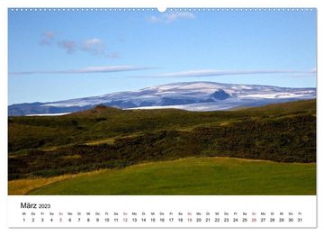 CALVENDO Wandkalender Island Natur pur (Premium, hochwertiger DIN A2 Wandkalender 2023, Kunstdruck in Hochglanz)