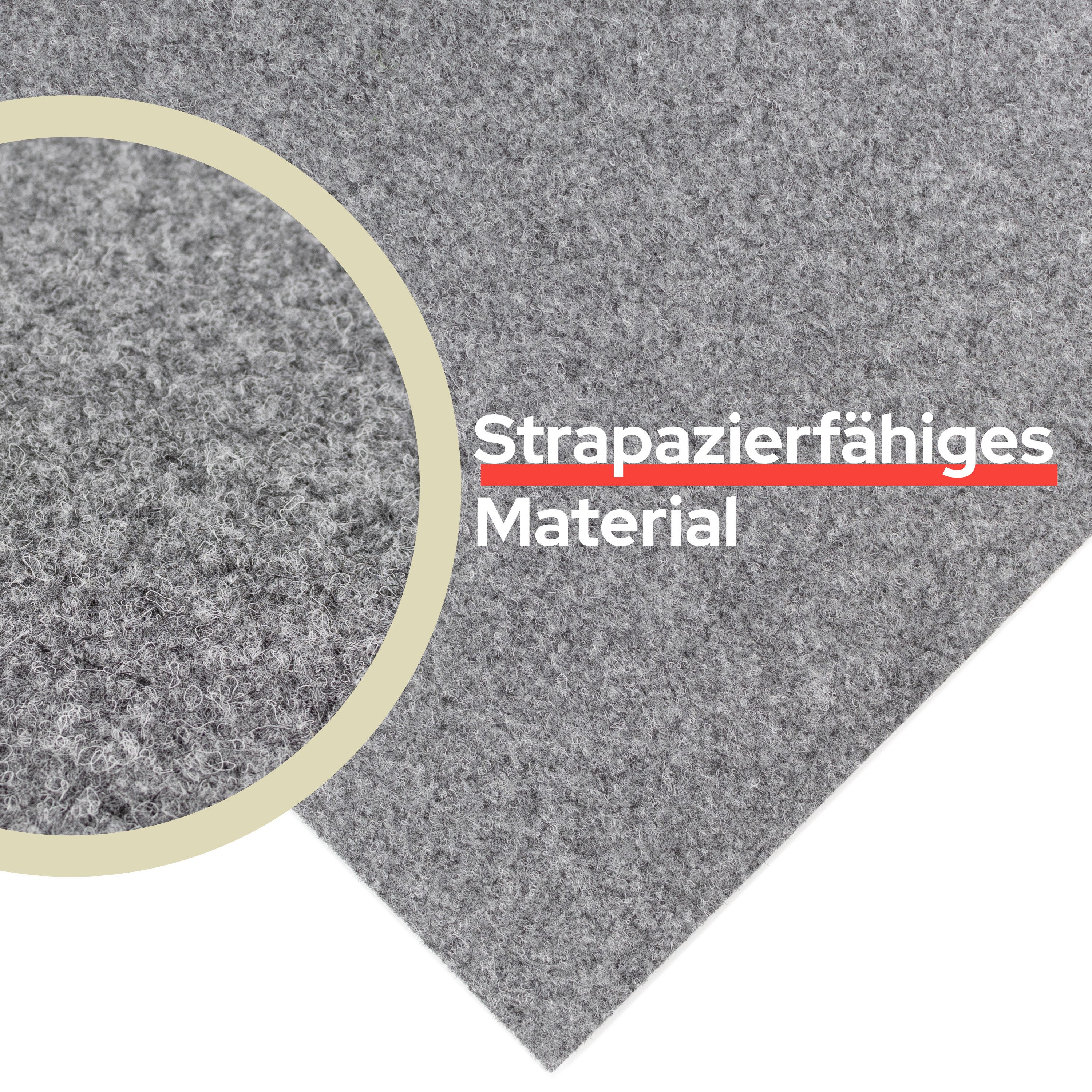 Primaflor-Ideen in Textil Teppichboden Nadelfilz REWIND, Gesamthöhe 5 mm, Made in Belgium, rechteckig, Breite 200 cm, Uni Farben, robust & strapazierfähig