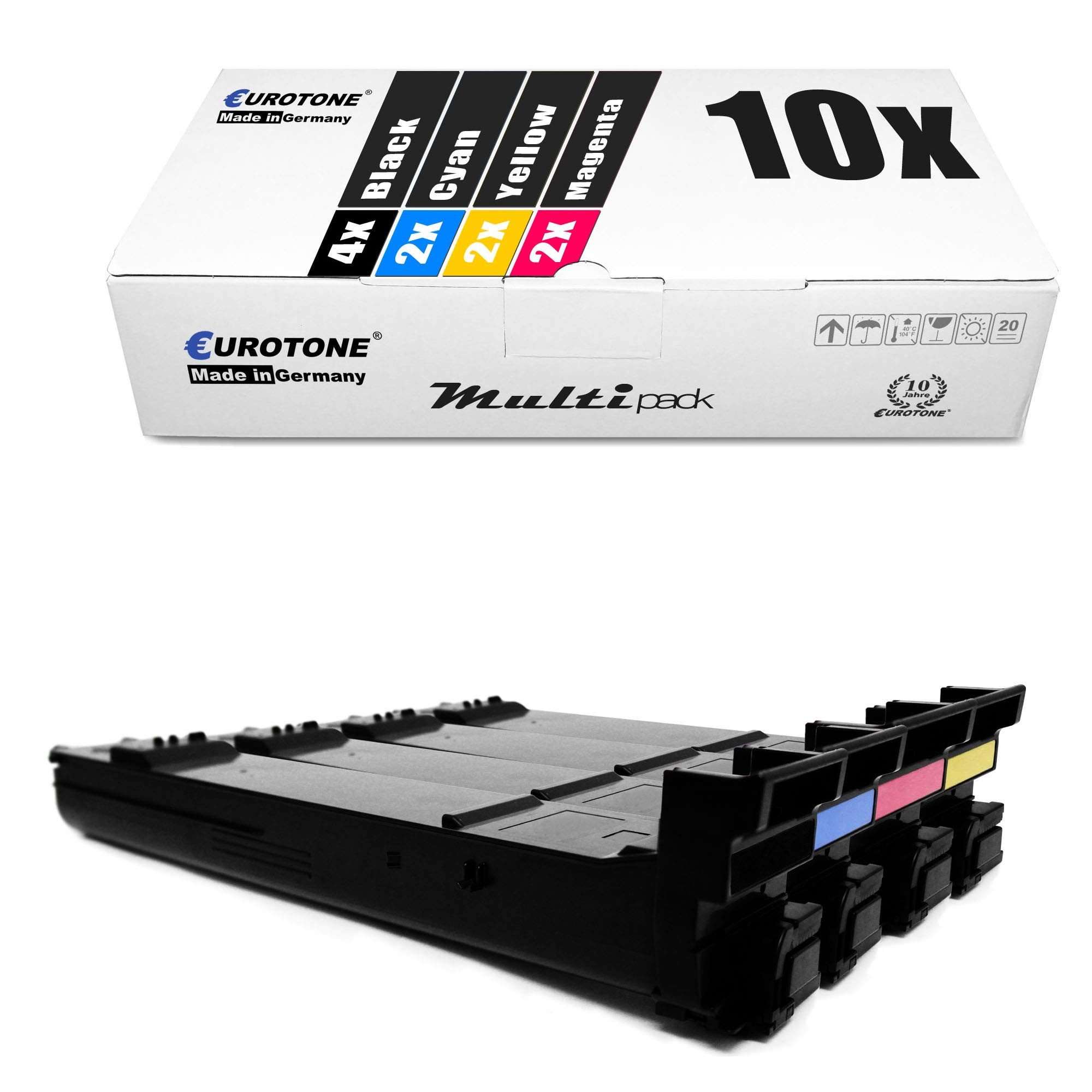 Eurotone Tonerkartusche 10x Eurotone Toner für Konica Minolta Magicolor 4650 4690 4695 MF EN…, (Multipack, 10-St., 10-teiliges Set), Kompatibel, sofort einsatzbereit