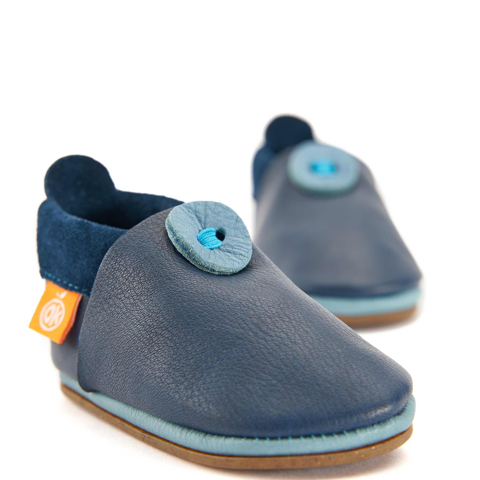Orangenkinder® Klassik mit Sohle Kinder Hausschuh pflanzlich gegerbtes Leder, Made in Germany, Kindergartenschuh – Bild 5 von 5