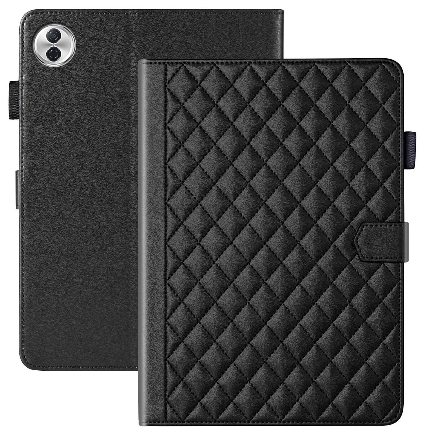 Wigento Tablet-Hülle Kunstleder Standfunktion für Honor Pad 10 12.1" Design Rhombus, Kunstlederhülle mit Rhombus-Textur und Standfunktion – Bild 2 von 5