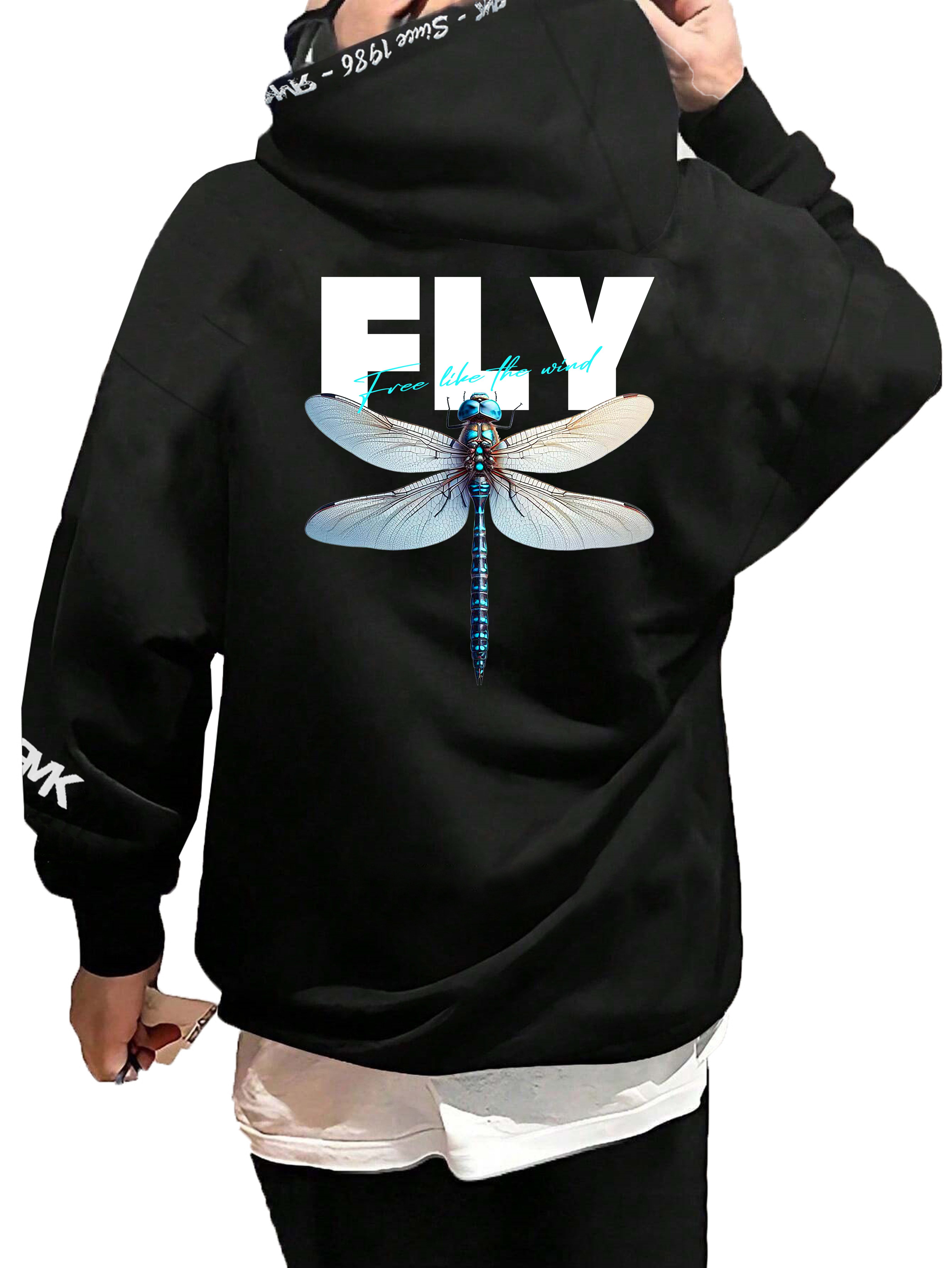 RMK Kapuzenpullover Herren Winter Pullover Fly Libelle