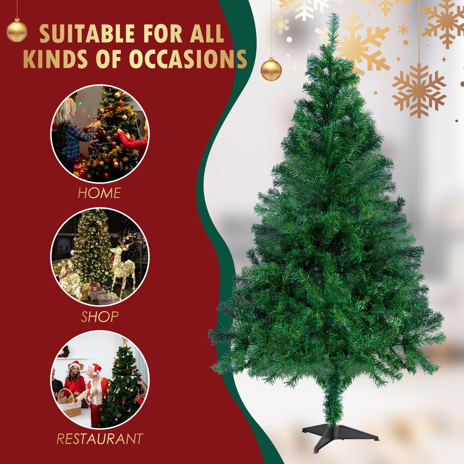 CCLIFE LED Baum Led Lichterbaum Künstlicher Weihnachtsbaum Innen Lichterdeko