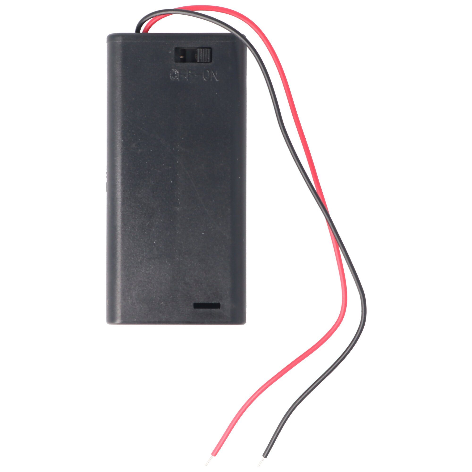 AccuCell Batteriehalter für 2x Mignon AA LR6 Batterie mit An/Aus Schalter Batterie, (3,0 V)