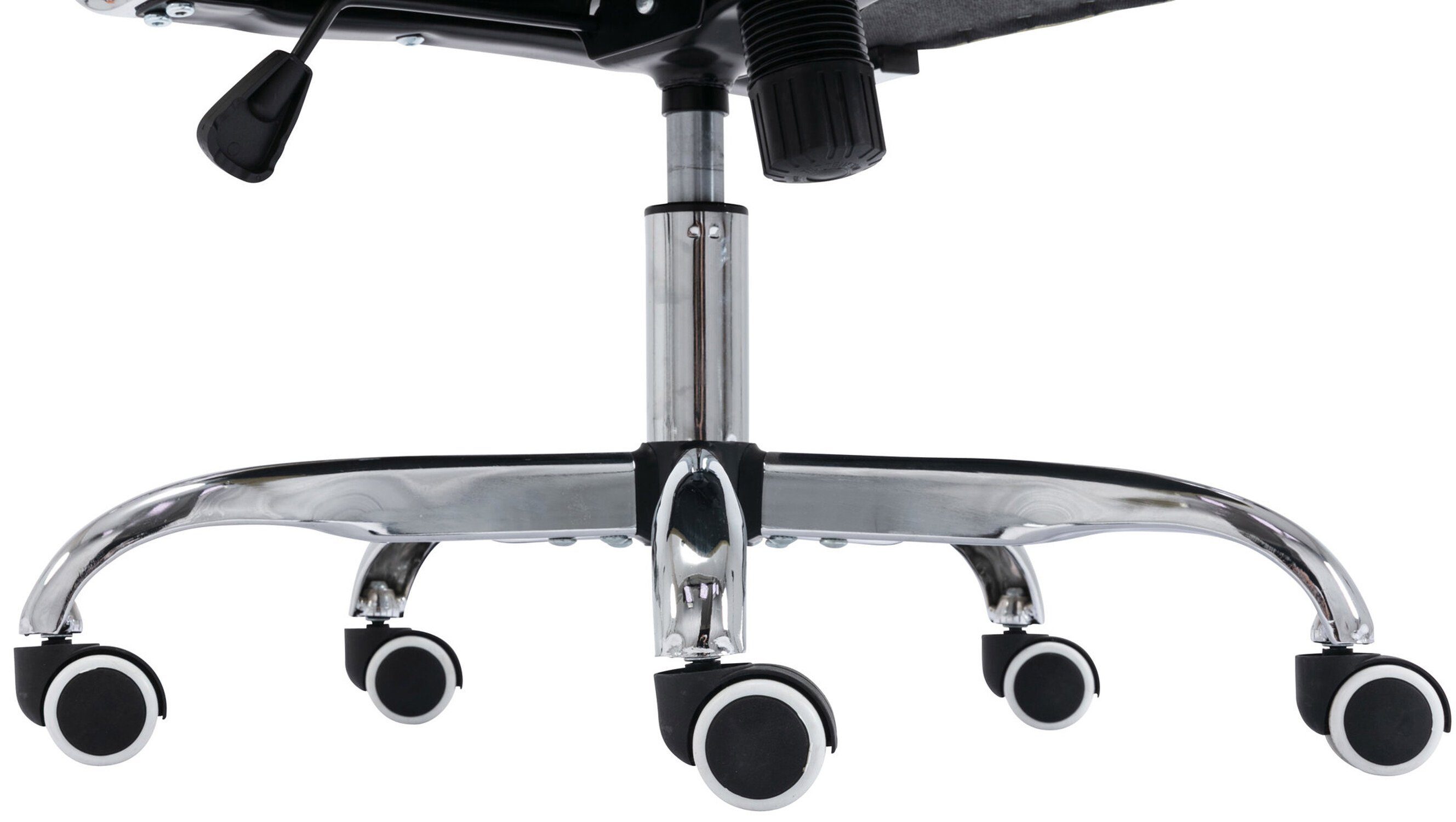 - - Bürostuhl Chefsessel, Metall drehbar Amadeus TPFLiving mit dunkelgrau Rückenlehne Gestell: chrom bequemer Sitzfläche: Bürostuhl 360° (Schreibtischstuhl, und höhenverstellbar XXL), Drehstuhl, Stoff