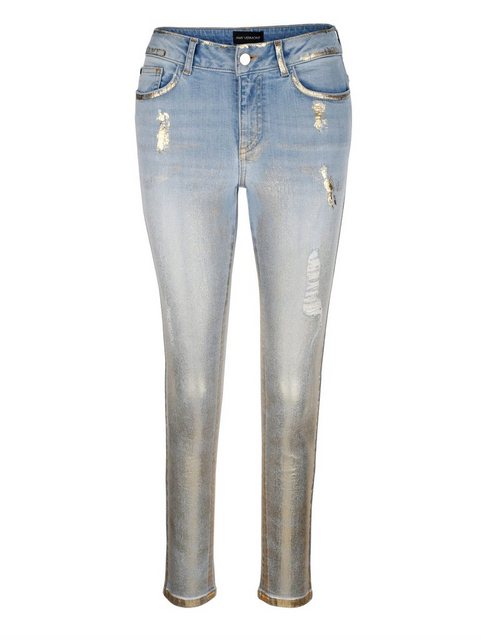 Hosen - Amy Vermont Destroyed Jeans mit Foliendruck ›  - Onlineshop OTTO