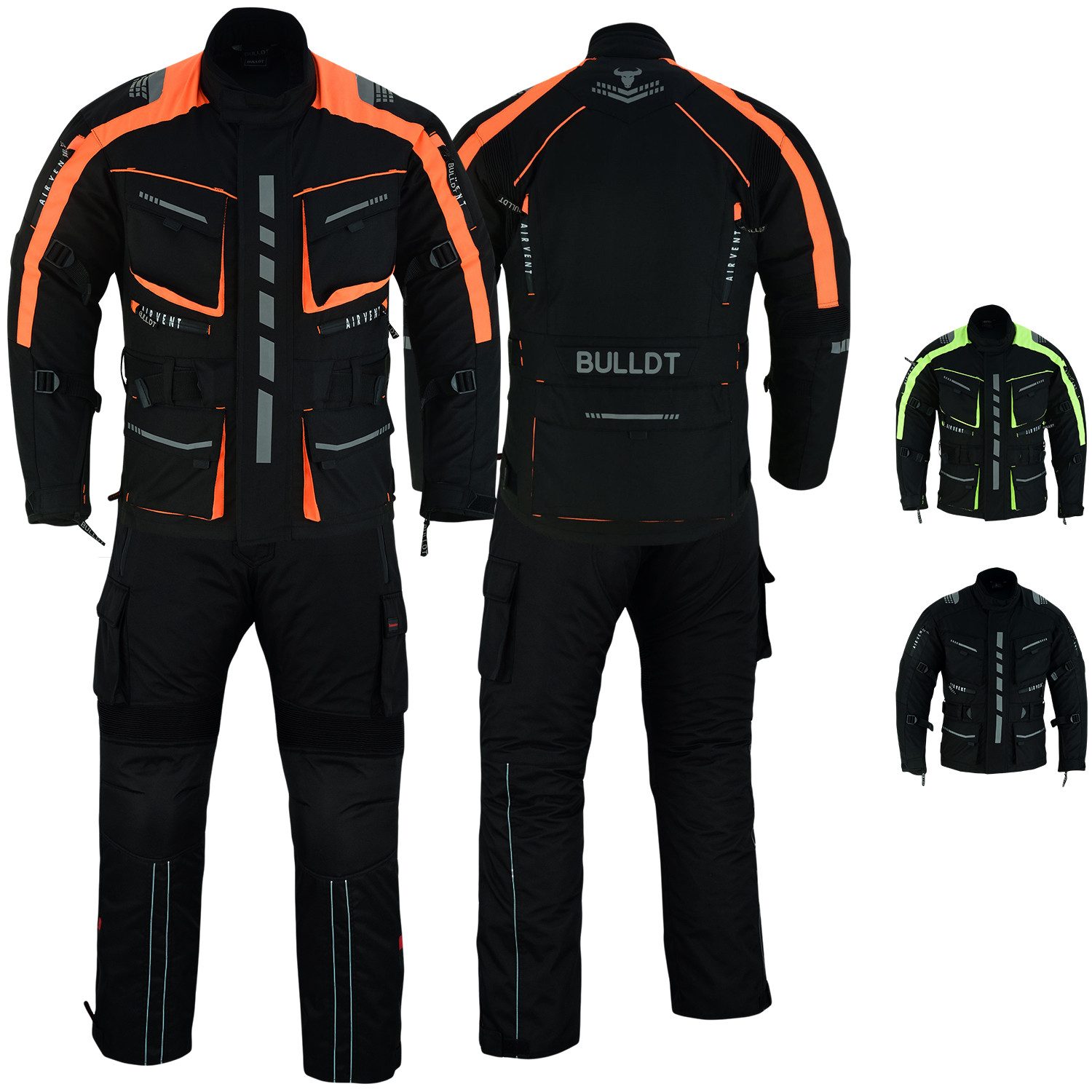 German Wear Motorradkombi BLD325K Motorradkombi Textilien motorradjacke + Motorradhose mit Protektoren