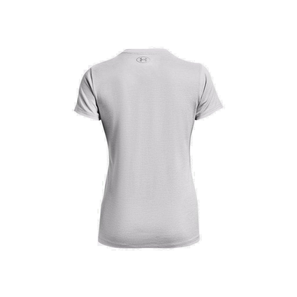 Grau Armour® Tech T-Shirt Damen Under Kurzarmshirt Twist V-Ausschnitt