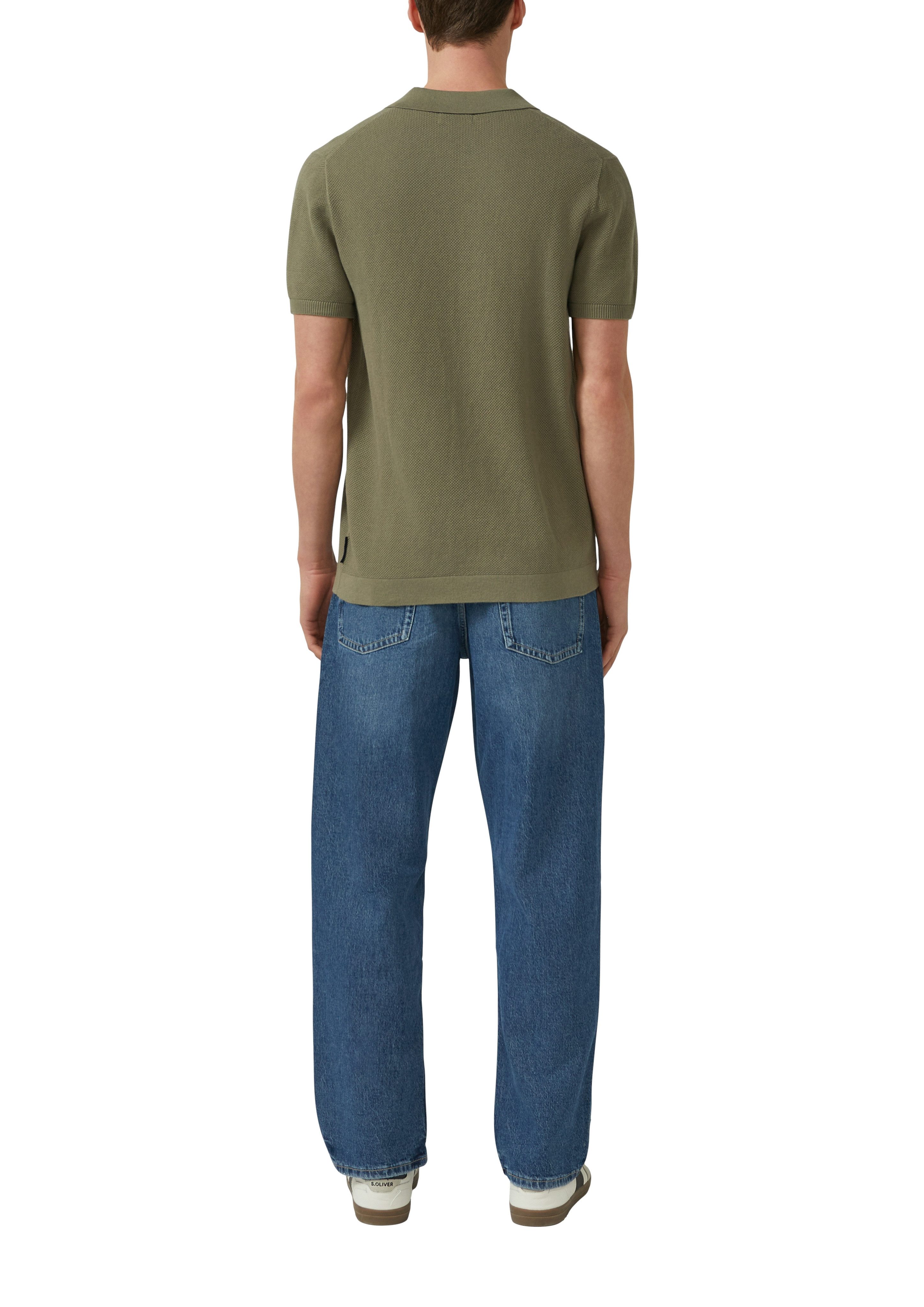 s.Oliver Polokragenpullover mit Rippbündchen