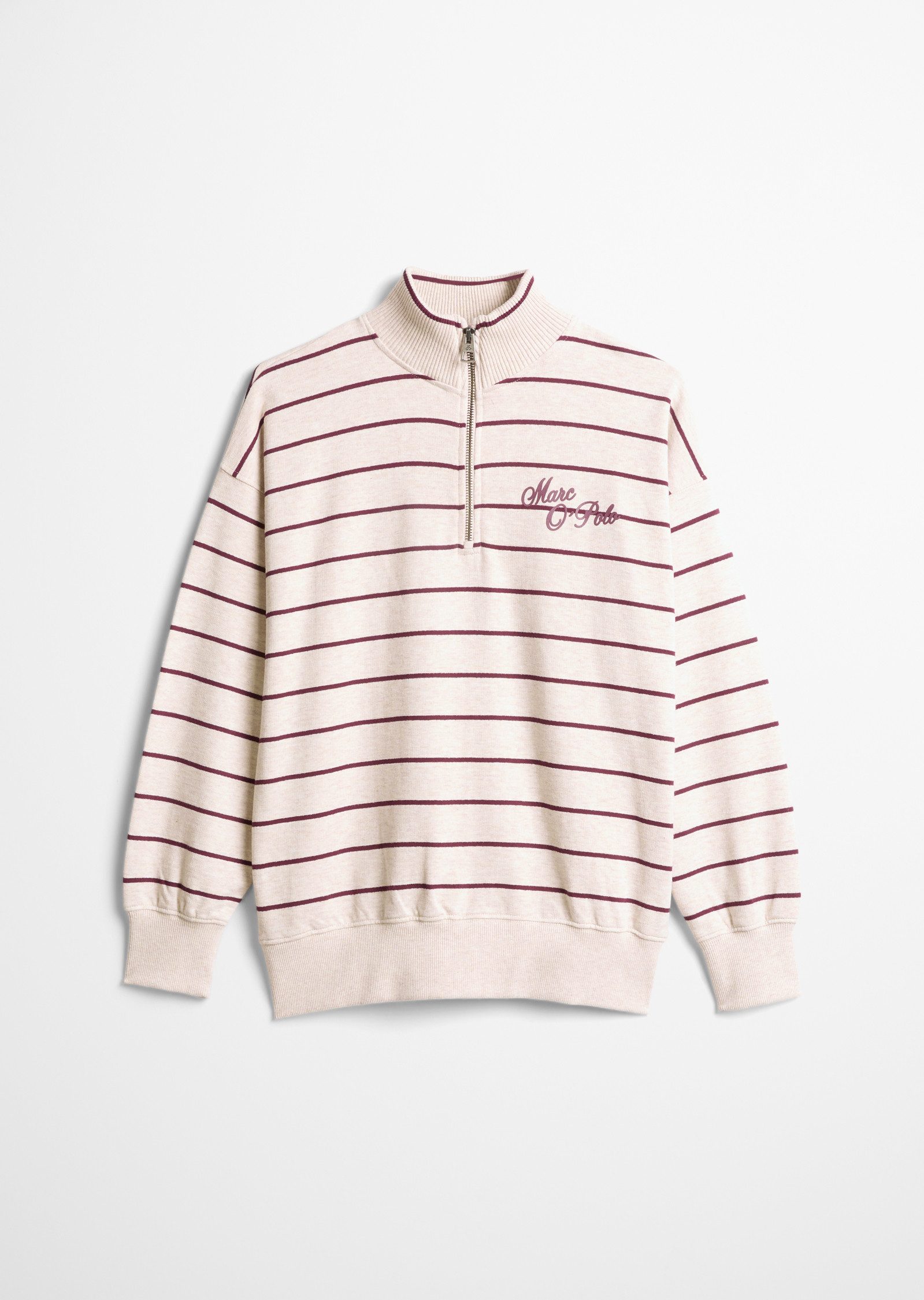 Marc O'Polo Sweatshirt gestreift, mit gerippten Stehkragen