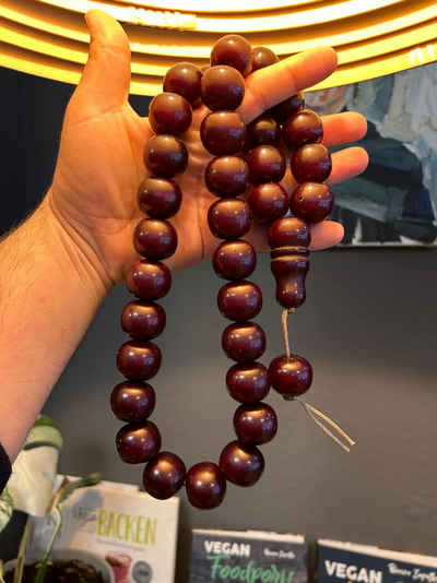 TesbihBid Kettenanhänger Cherry Bakalite Faturan (Gebetskette, 33-tlg, 33-tlg., Old Bakalite Hand Made Sammlung Tesbih Misbaha islam Amber Subha)