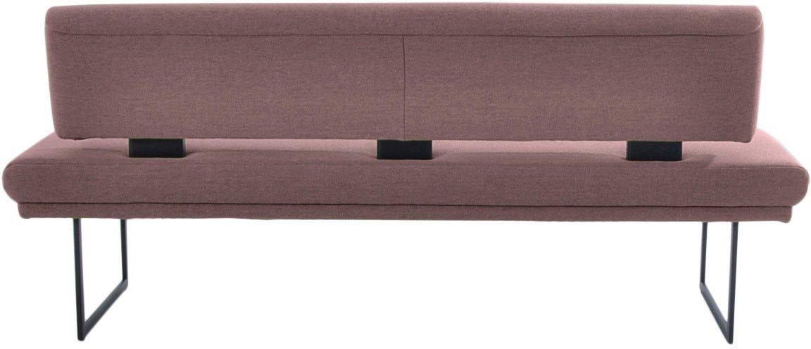 K+W Komfort & Wohnen Polsterbank Longbeach (1-St), mit Metallkufen in schwarz Struktur, in der Breite 204cm oder 224cm