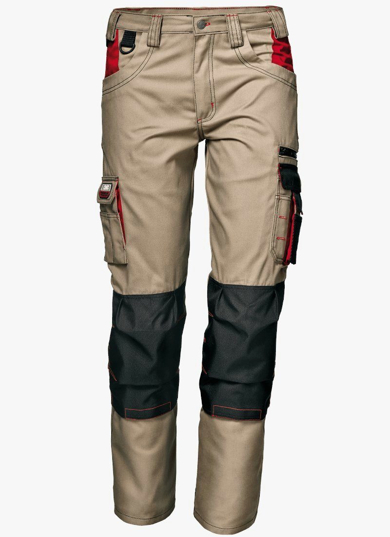 Knieverstärkung Harrison SAFETY SIR Arbeitsbundhose Khaki mit SYSTEM