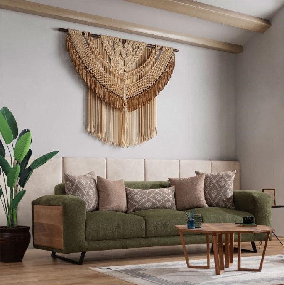 JVmoebel 4-Sitzer Klassisches Stoffsofa mit Polsterung für 4 Personen Sofort, Made in Europa