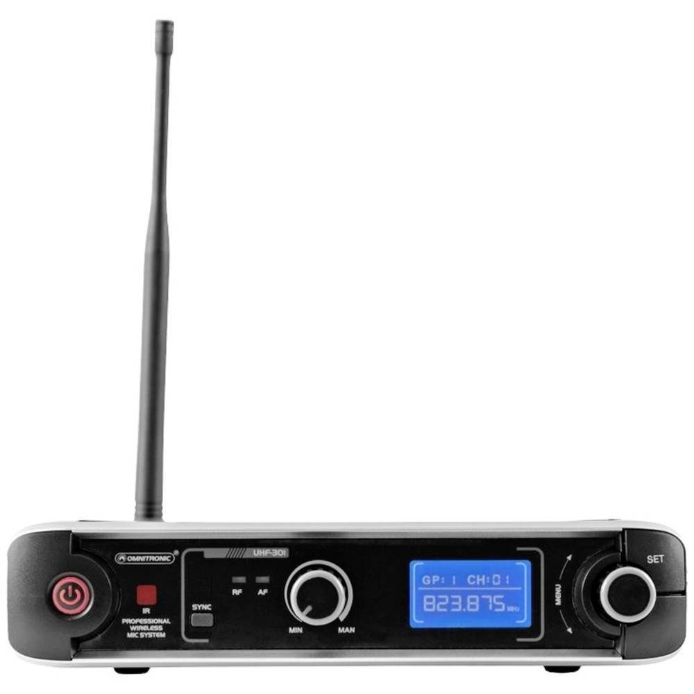 Omnitronic Mikrofon 1-Kanal-Funkmikrofonsystem 823-832/863-865MHz 13063300, Metallgehäuse