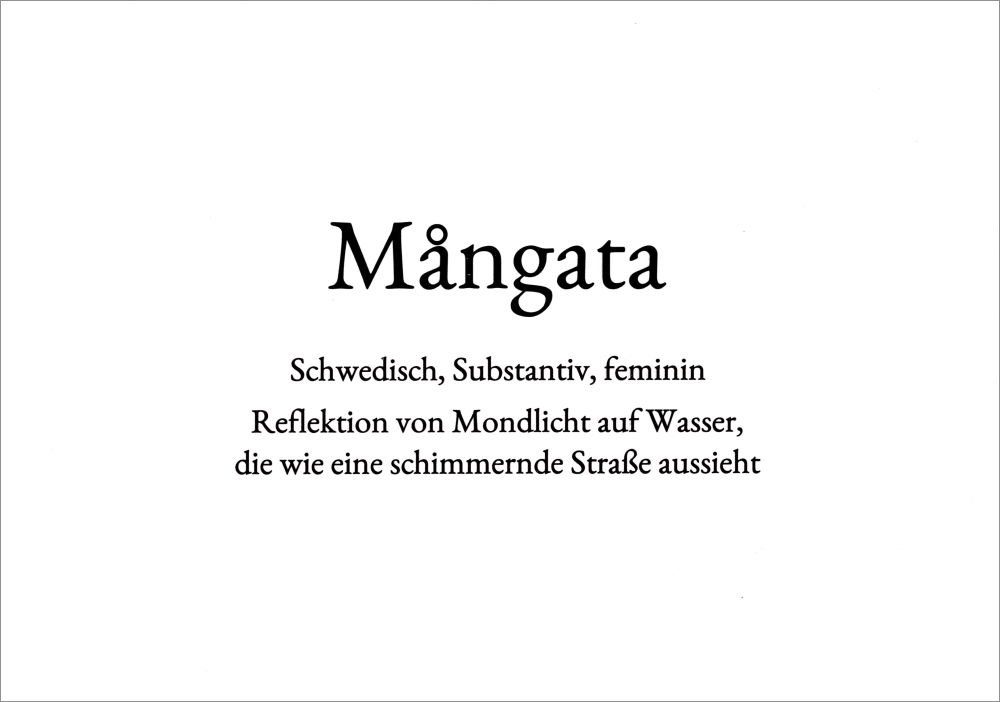 Postkarte Wortschatz- "Mangata"