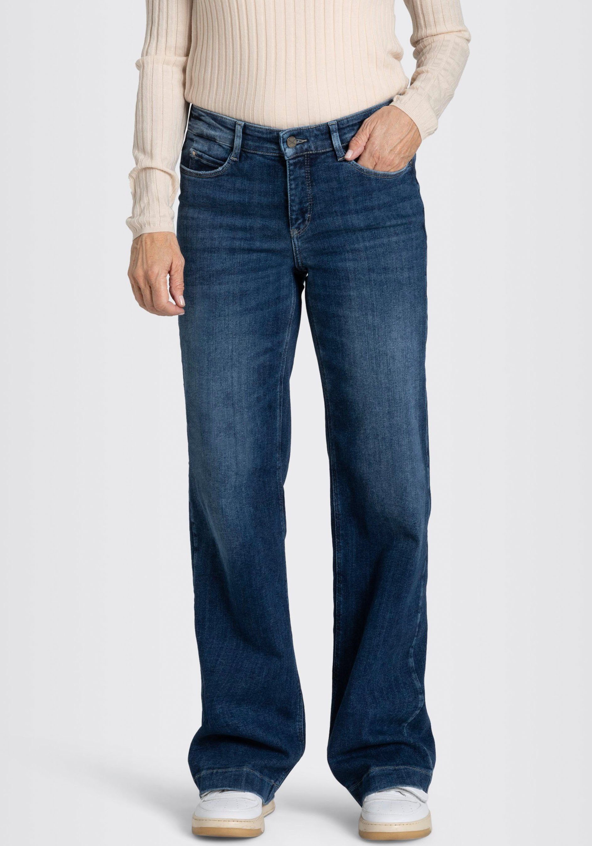 MAC Weite Jeans Dream Wide authentic mit formendem Shaping-Effekt cobalt authentic wash