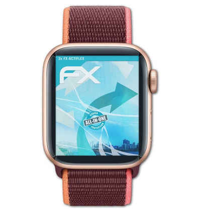 atFoliX Schutzfolie Displayschutzfolie für Apple Watch SE 40mm, (3 Folien), Ultraklar und flexibel