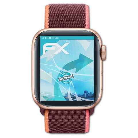 atFoliX Schutzfolie Displayschutzfolie für Apple Watch SE 40mm, (3 Folien), Ultraklar und flexibel