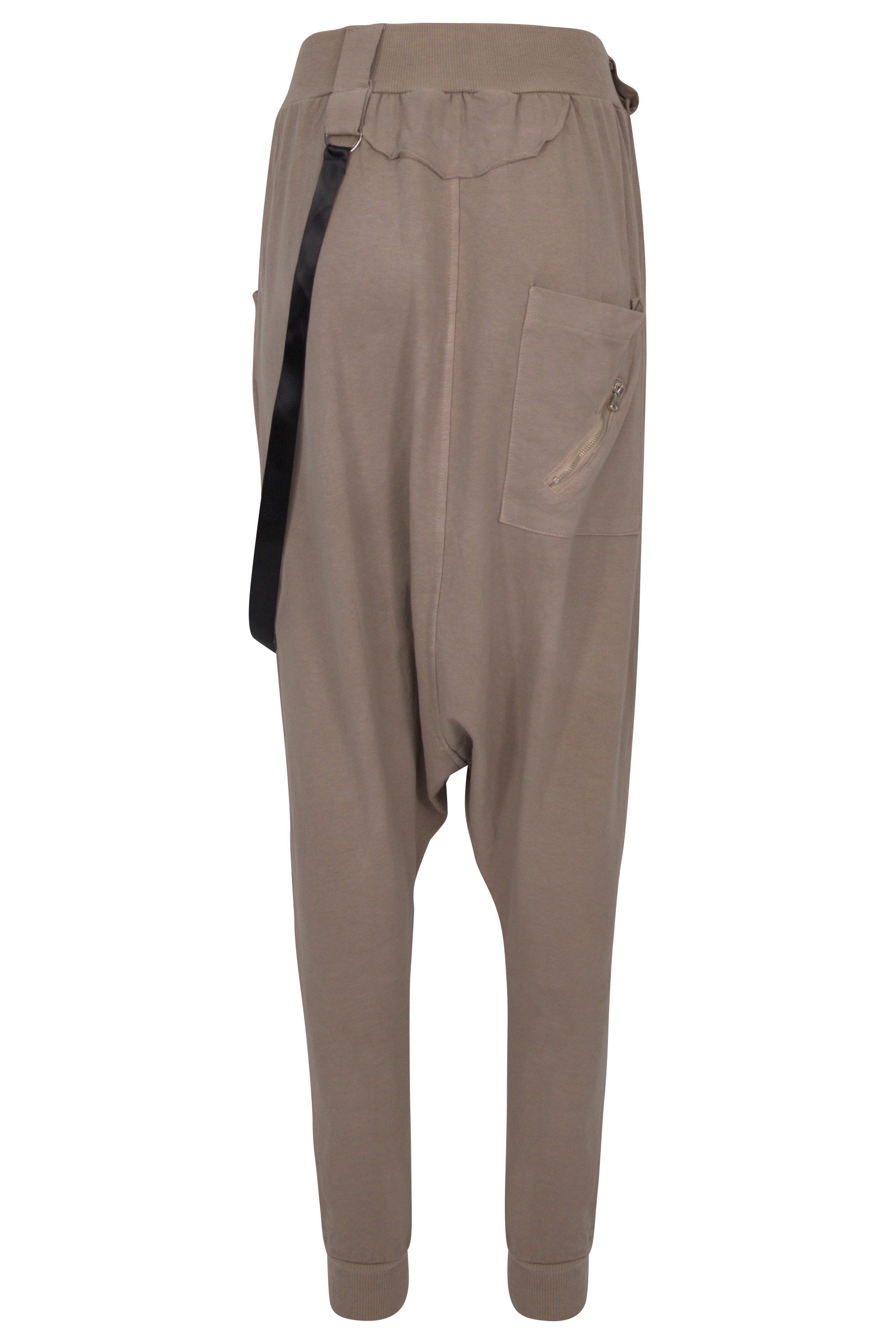 malito more than fashion Haremshose malito Damen Haremshose mit tiefem Schnitt, Hose mit Flower Print, mit vertieftem Schritt Einheitsgröße