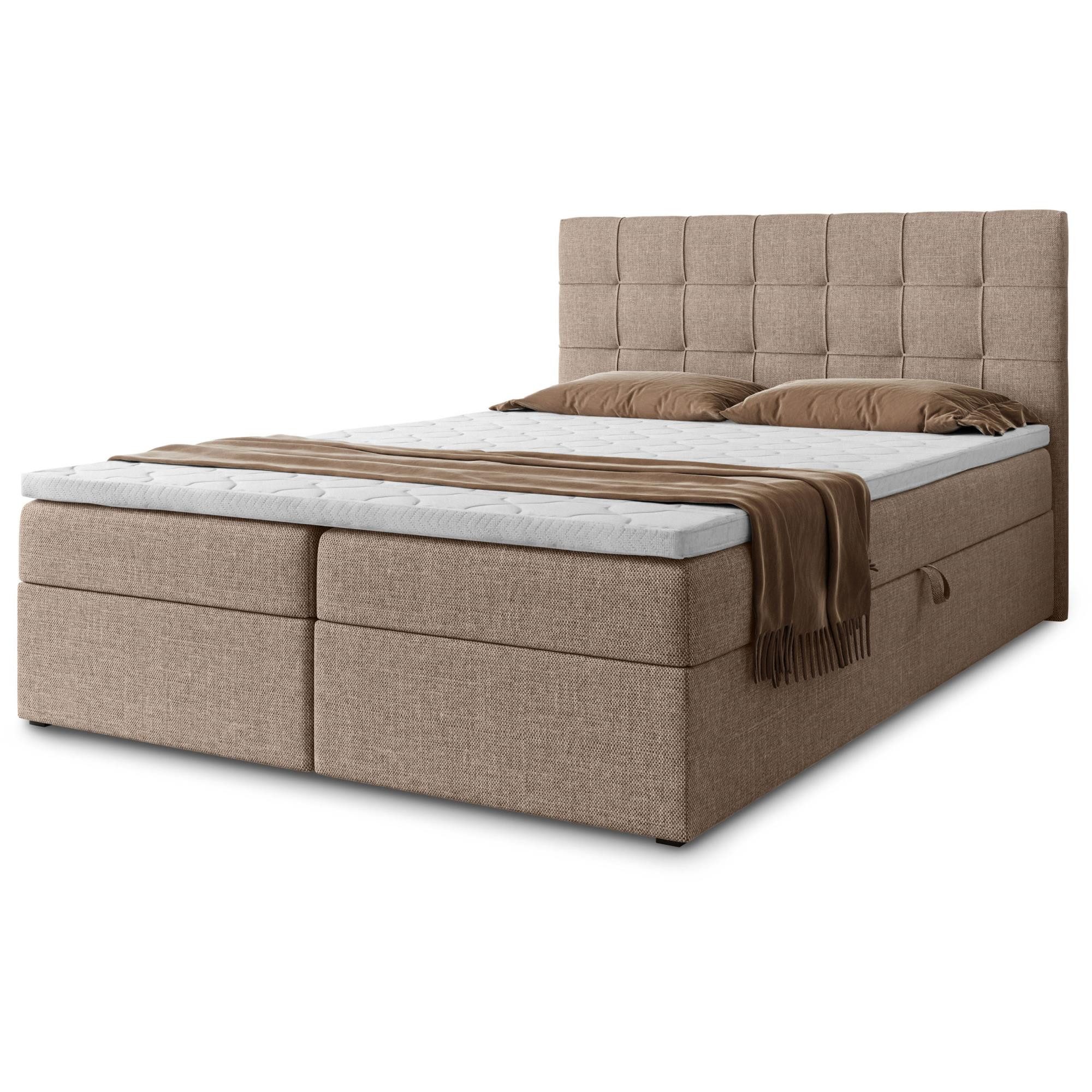 Beautysofa Boxspringbett mit Bettkasten Topiq II, Doppelbett mit Federkernm günstig online kaufen