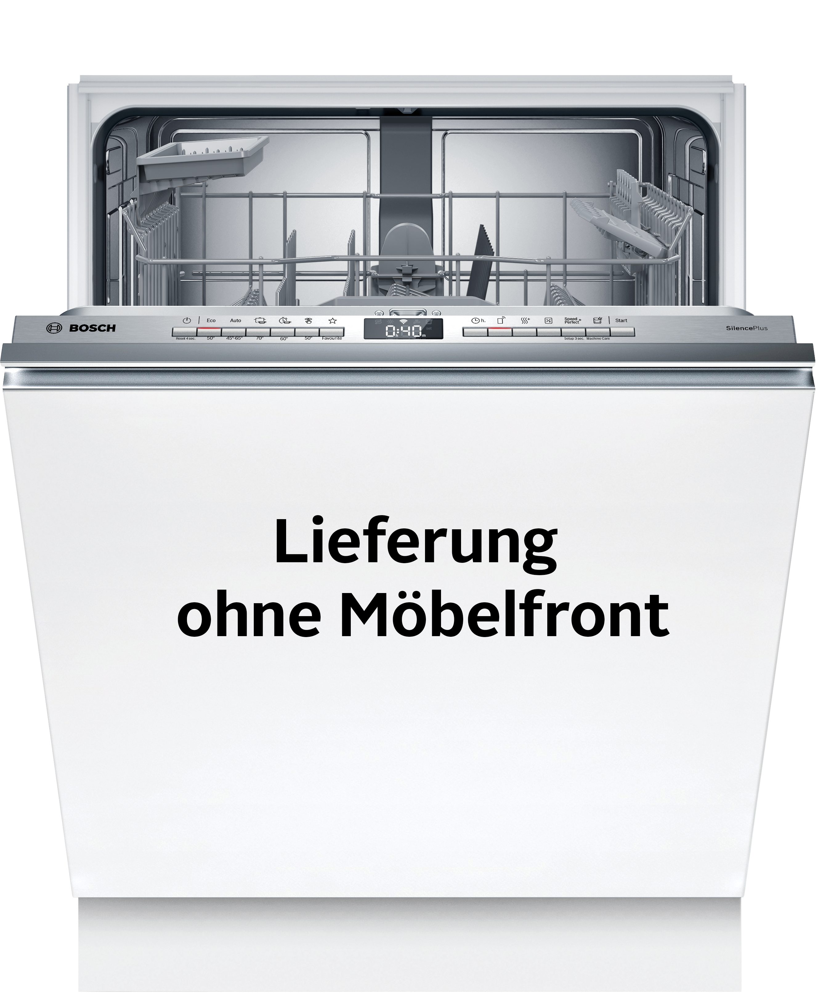 BOSCH vollintegrierbarer Geschirrspüler Serie 4 SMV4EAX28E, 13 Maßgedecke, Automatische Türöffnung für Effizienz, Info Light
