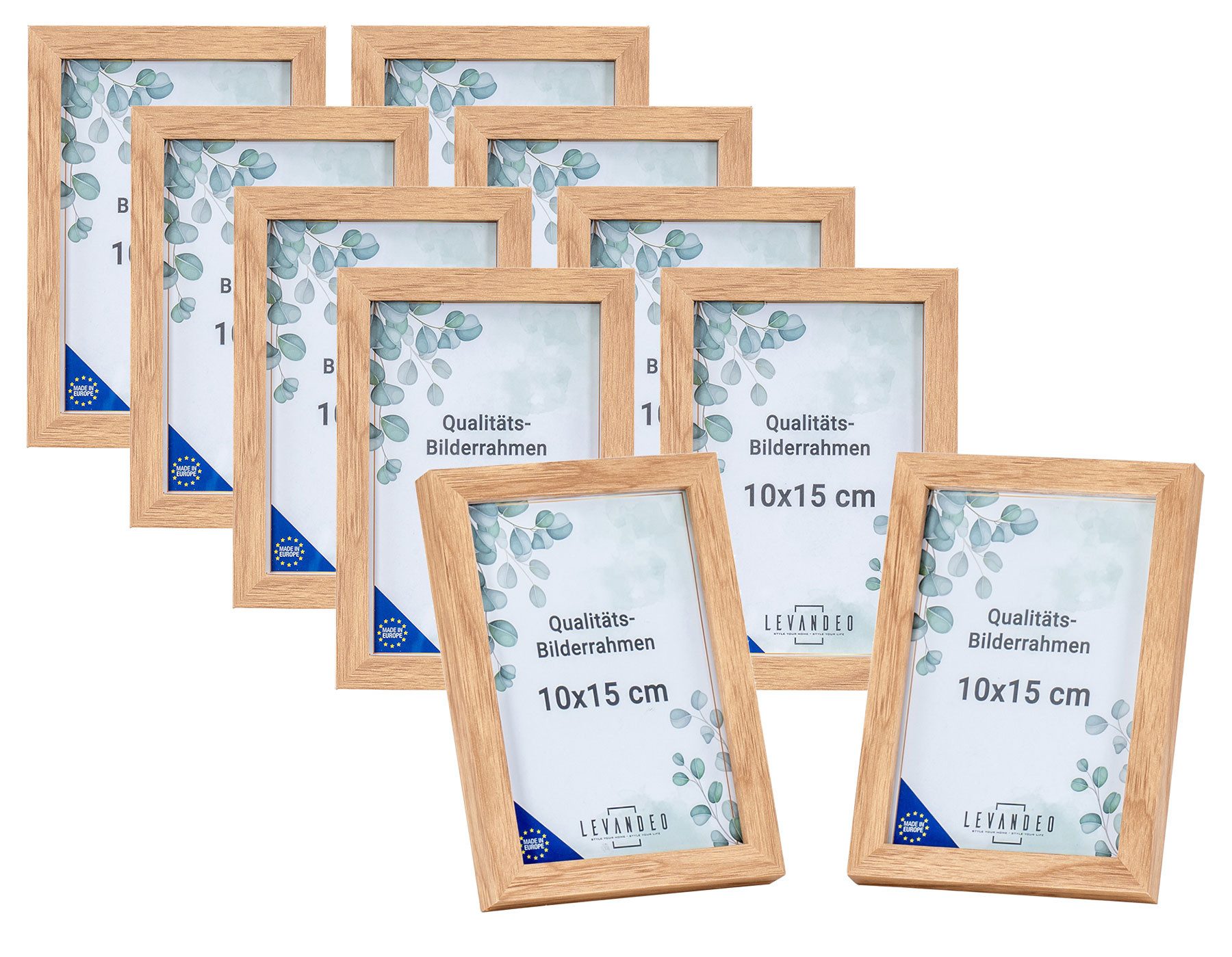 Levandeo® Bilderrahmen, 10er Set Portrait Bilderrahmen Made in EU 10x15 Eic günstig online kaufen